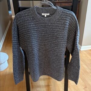 Madewell Charcoal Ribbed Crew Neck Sweater